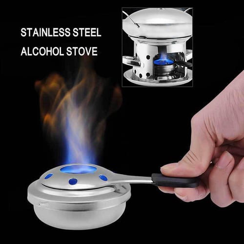 Stainless Steel Camping Spirit Burner Alcohol Stove Outdoor Camping Cooking Tool 