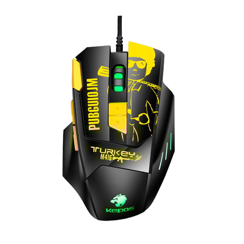 BLOODBAT Gaming Mouse Ergonomic Wired Mouse 8 Keys LED 4000 DPI