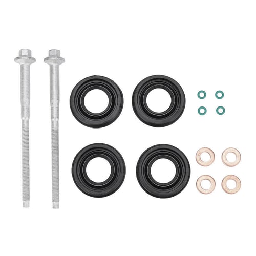 Fuel Injector Seal Ring Fuel Injector Repair Kits Replacemnt for 2006-2014 FORD TRANSIT MK7 2.2 2.4 Rocker Covr Gasket Injector Seal Washer O-Ring Clamp Bolts Repair 
