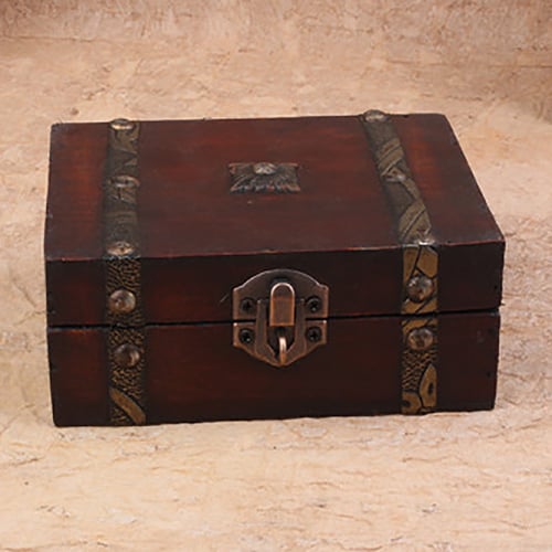 Trendy Vintage Wooden Jewelry Trinket Box Storage For Jewelry Organizer Hot F 