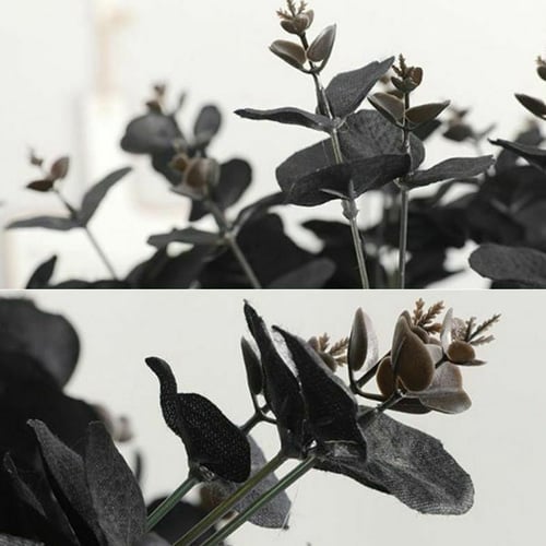 5 Twigs 20 Heads Imitation Artificial Eucalyptus Flower Wedding Home Decor., 