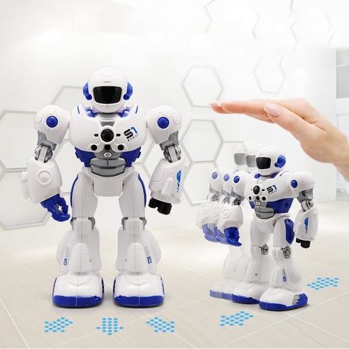 Smart Robot Toys Remote Control Robot Nice Gift for Boys Girls kids Blue 
