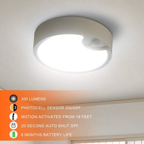 Motion Sensor Ceiling Lights Battery Powered Indoor Outdoor Led For Corridor Laundry Room - Led Indoor Motion Sensor Ceiling Light