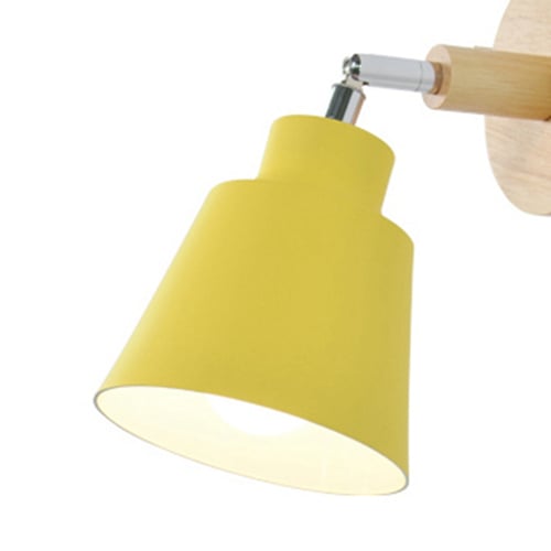 Nordic Wooden Wall Lamp Bedside Sconce Light For Bedroom Corridor With Zip Switch Rotatable Yellow - Bedside Wall Lamps With Switch Nordic Wooden Wall Lamp Bedside Sconce Light For Bedroom Corridor With Zip Switch Rotatable Yellow - Bedside Wall Lamps With Switch