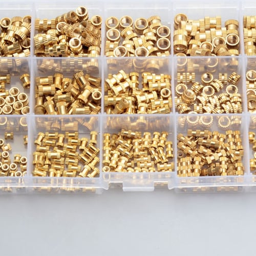 50Pcs Brass Thread Inserts Nut M4 Copper Injection Plastic Knurl Nut Variou Size 