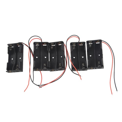 10PCS Plastic Battery Box Holder with Wire Leads for AA 1.5V 2A Case Storage Box