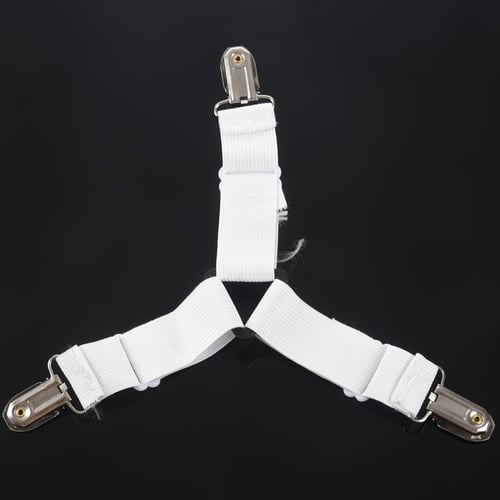 4x Triangle Bed Mattress Sheet Clips Grippers Straps Suspender Fastener Holder 