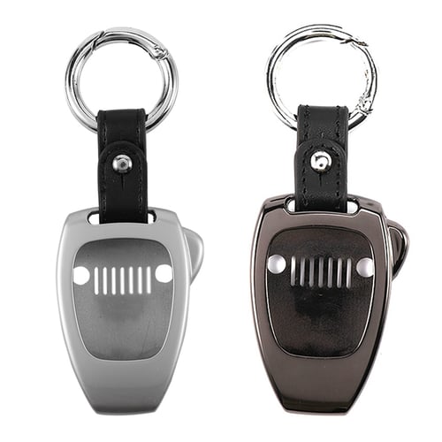 Zinc Alloy Car Key Shell Cover Case Keychain for Jeep Wrangler JK 08-17 Compass