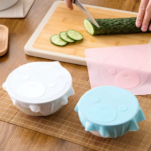 Plastic Wrap Seal Vacuum Silicone Food Fresh Wrap Cover Reusable Multi-functions 