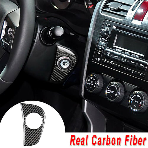 Carbon Fiber Start Switch Trim For Subaru Forester XV Crosstrek WRX STI 2015-19 