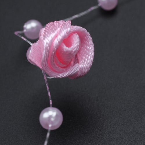 Pearl Bead Chain Artificial Bridal Flower Garland Wedding Party Venue Decoration 