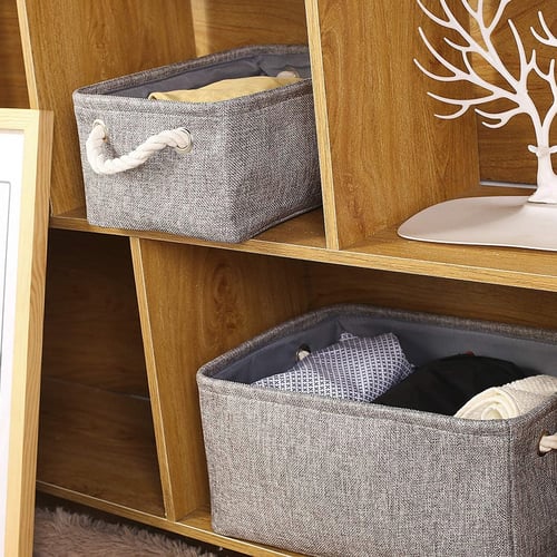 Fabric Storage Baskets For Shelves, Canvas Storage Baskets For Shelves