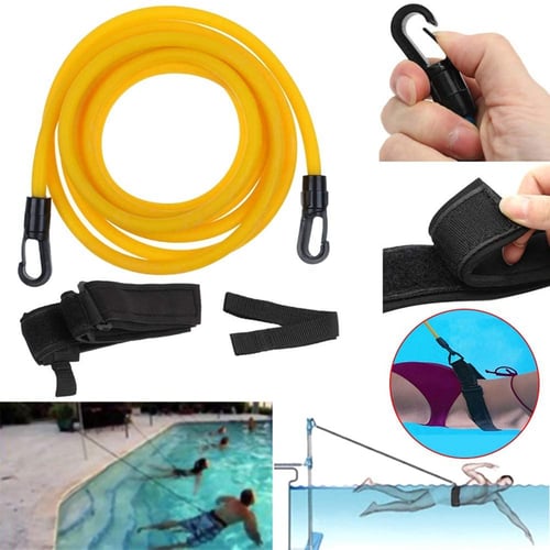 Adjustable Swim Training Resistance Belt 3m Safety Strap Rope Swimming Pool Tool