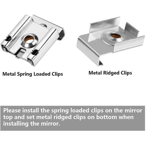 Spring Loaded Hanger Clips Mirror, How To Install Mirror Mounting Clips