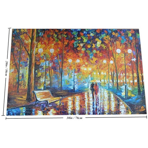 Rainy Night Walk Jigsaw Puzzle 1000 pieces Floor Puzzle Decompression Game Toys 