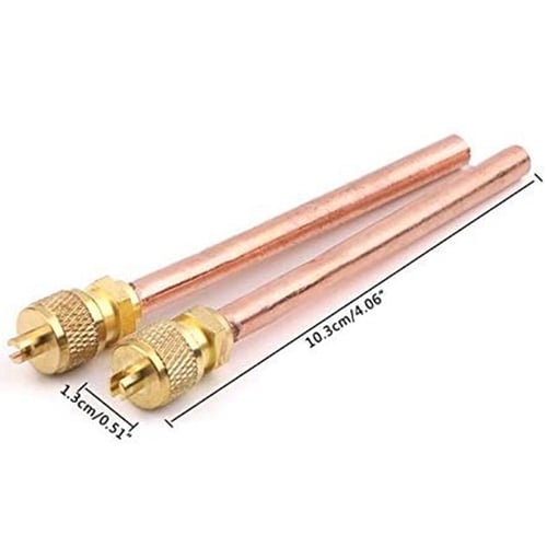 10Pcs/Set Air Conditioner Refrigeration Access Valves Copper Tube Filling Parts 