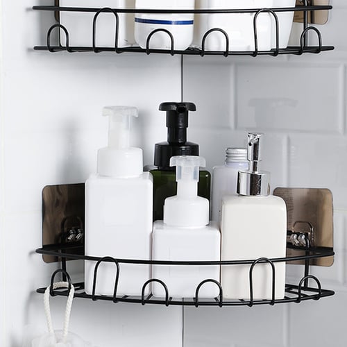 Self Adhesive Shower Shelf Punch-free Bathroom Shelf Wall Mounted Caddy Holder 