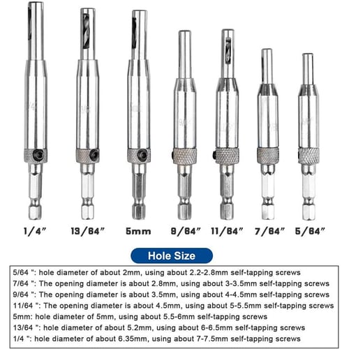 10pcs Hinge Drill Bit Set Hss Self Centering Bits For Wood Door Window