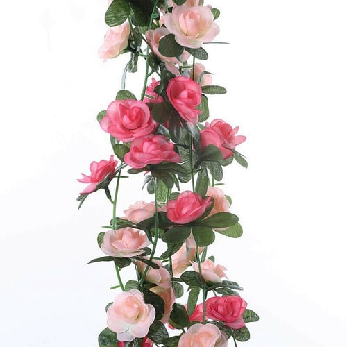 Artificial Rose Flower Floral Fake Vine Hanging Garland Party Wedding Decor.