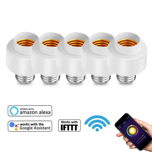 Smart WiFi Light Bulb Socket Adapter E26/E27 Switch W/ Amazon Alexa Google Home