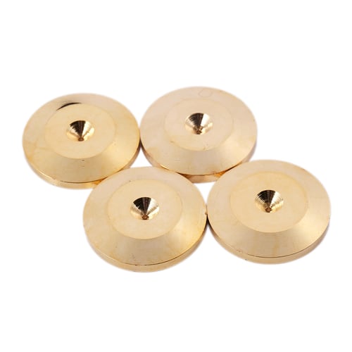 4PCS M6x36 Copper Speaker Spike Isolation Foot Shockproof Stand Feet Base Pads 