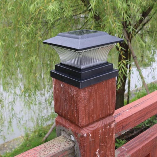 Solar Powered LED Pillar Lamp Outdoor Garden Fence Yard Security Post Cap Light Solar Powered LED Pillar Lamp Outdoor Garden Fence Yard Security Post Cap Light