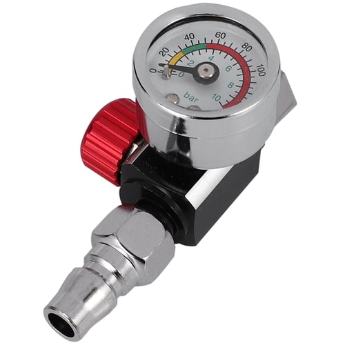 Pressure Gauge In Pressure Gauge Mini Air Pressure Regulator BSP 1/4 In 