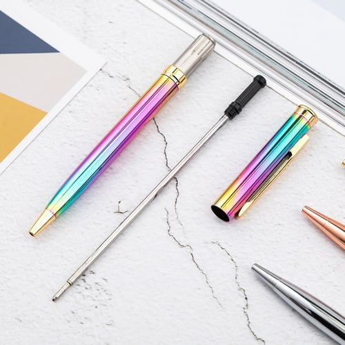 1 Stainless Steel Ballpoint Pen Office Ball Point Writing Pen Student Stationery 