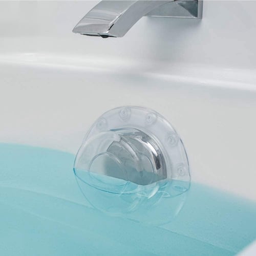 Kitchen Bathroom Bathtub Overflow Drain Cover Bottomless Bath Deep Water Clear
