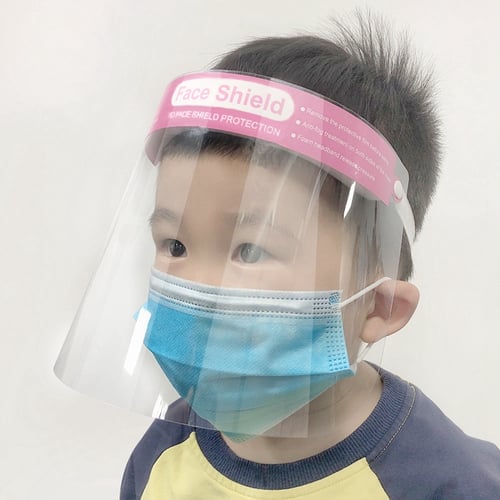 20Pcs Kid's Clear Safety Full Face Shield Cover Visor Cap Protector Reusable 