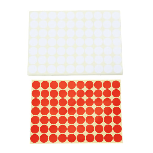 19MM ROUND COLOURED STICKY LABELS DOTS PRICE STICKERS SELF ADHESIVE RED BLUE 