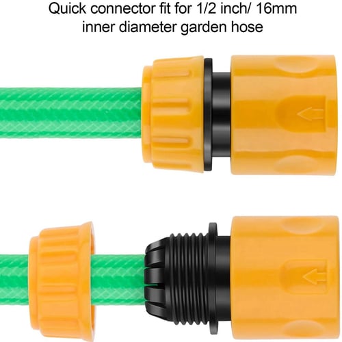 5Pcs Garden Hose Plastic Quick Connect Tap Adapter Connector W/ Female/Male End