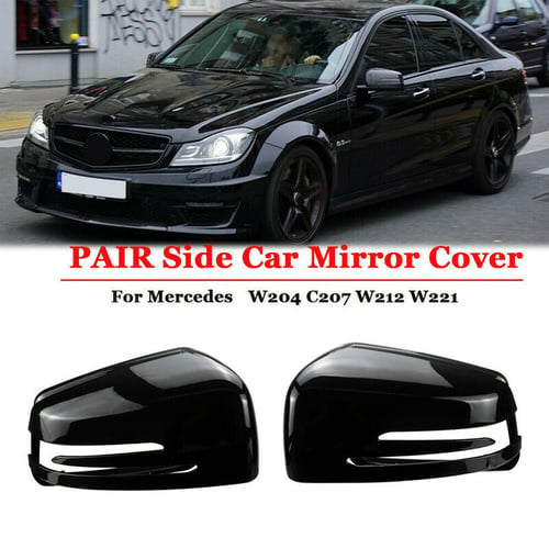For Mercedes Benz W204 W176 W212 A45 C63 AMG Carbon Fiber Mirror Cover Housing 