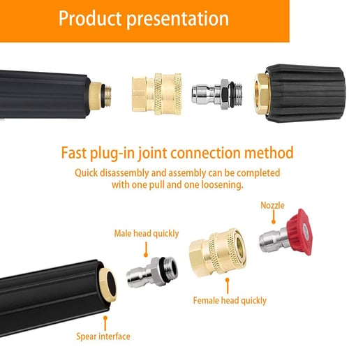 Pressure Water Torches Connect Quick Release 1/4 Male Female Brass Connector 