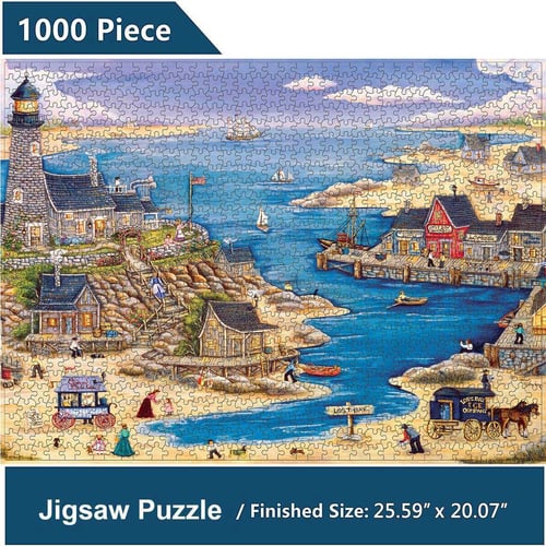 Sailing Harbour 1000 piece Jigsaw Puzzles New For Adults Kids Learning Education 