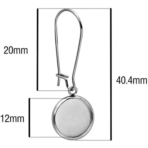 50pcs 8*20mm Glue on Bails Charms Setting For Necklaces Pendant Loop 