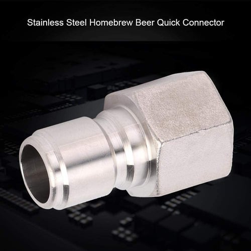 2Pcs Stainless Steel Brewing Quick Disconnect Homebrew Fitting Connector