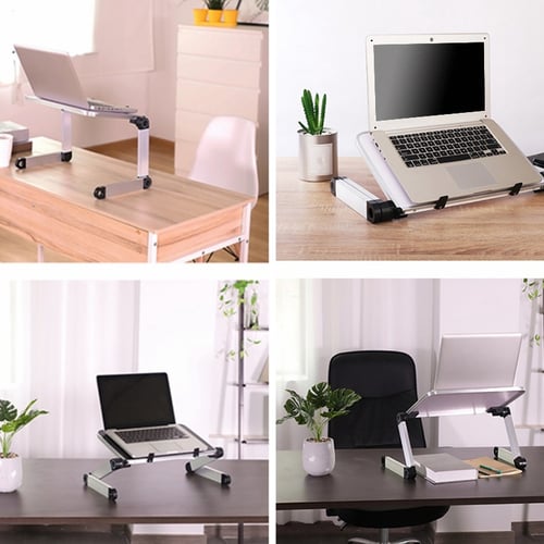 Adjustable Portable Laptop Desk Table Stand Lap Sofa Bed PC Notebook Study works 