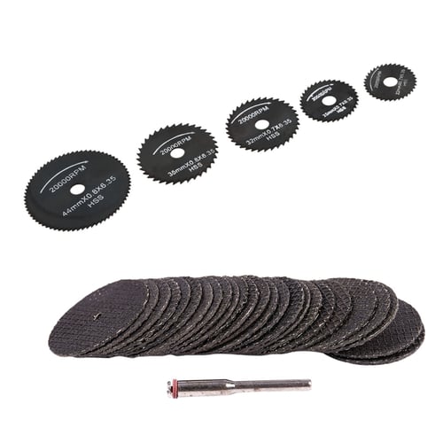 32mm Resin Fiber Cutting Discs Cut Off Wheel Discs & 3.175mm Mandrel Rotary tool 