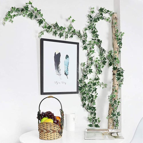 2pcs Artificial Plants Ivy Wedding Garland Greenery Fake Hanging Foliage Vine For Garden Wall Decor - Artificial Plant Wall Decor Ideas 2pcs Artificial Plants Ivy Wedding Garland Greenery Fake Hanging Foliage Vine For Garden Wall Decor - Artificial Plant Wall Decor Ideas