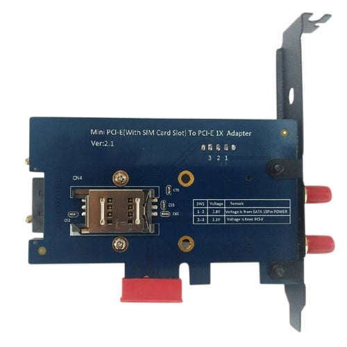 Mini Pci E Pci Express To Pci E 1x Adapter With Sim Card Slot For 3g 4g Lte And Wifi Buy Mini Pci E Pci Express To Pci E 1x Adapter With Sim Card Slot For 3g 4g Lte