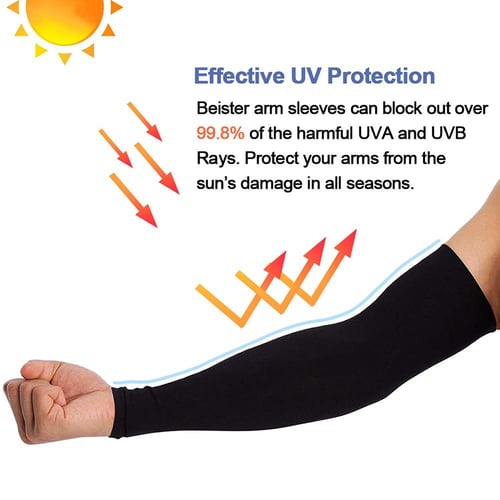 beister 3 Pairs UV Protection Cooling Breathable Arm Sleeve for Women and Men, 