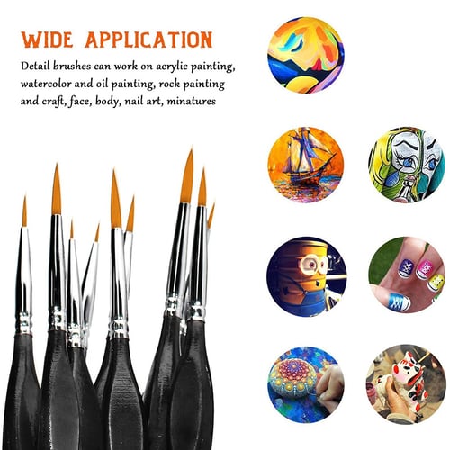 Paint Brush Set Miniature Brushes Painting Kit Ergonomic Triangular Handle Paint Brush Set Miniature Brushes Painting Kit Ergonomic Triangular Handle