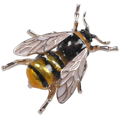 Vintage Bumble Bee Crystal Brooch Pin Costume Badge Womens Mens Jewellery Party 