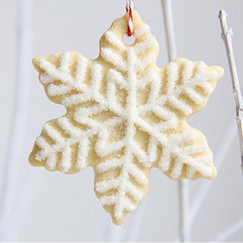 5pcs Snowflake Shaped Cookie Cutter Dough Biscuit Pastry Fondant Baking Mold