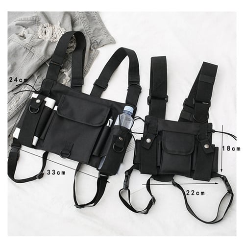3 Pocket chest Pack Bag Harness for walkie talkie radiyu 