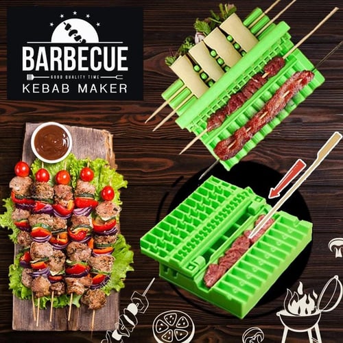 BBQ Meat Skewer Machine Meat String Device Portable Kebab Maker BBQ Tool 