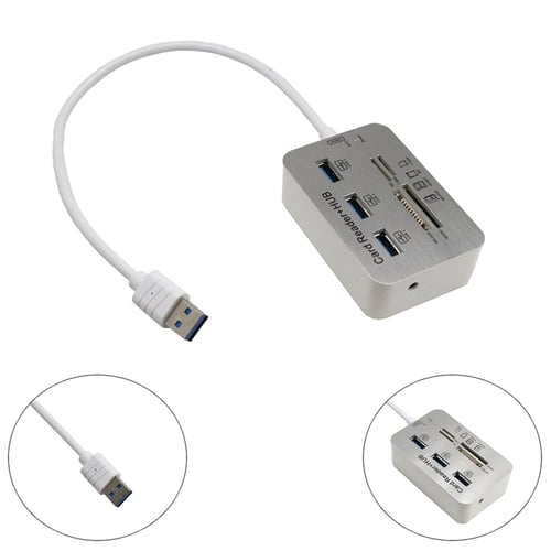 7 in 1 USB 3.0 Hub 3 Port USB 3.1 Hub With MS SD M2 TF Multi-In-1 Card Reader