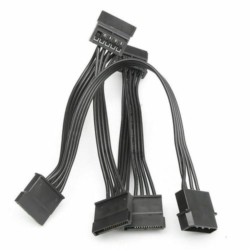 Cable 18AWG Wire for Hard Drive 4Pin IDE Molex to 5-Port 15Pin SATA Power Cable Adapter Cord Lead HDD SSD PC Computer for Miner Cable 18AWG Wire for Hard Drive 4Pin IDE Molex to 5-Port 15Pin SATA Power Cable Adapter Cord Lead HDD SSD PC Computer for Miner