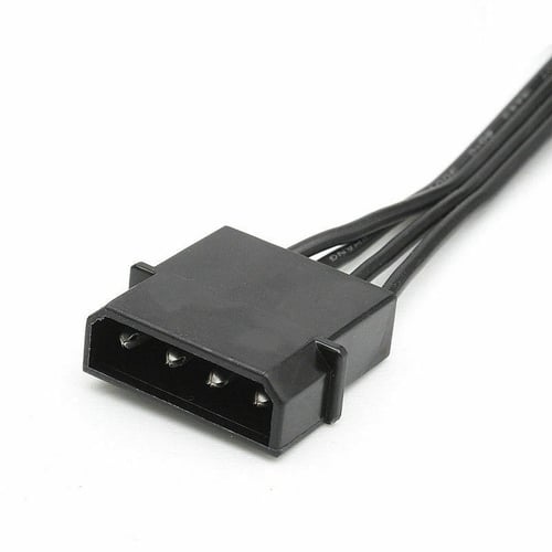 1Pc 4pin ide to 5-port 15pin sata power cable 18AWG wire for hard drive s! 